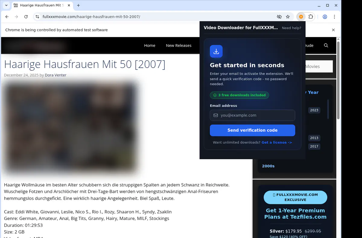 Fullxxxmovies Video Downloader browser extension screenshot 5